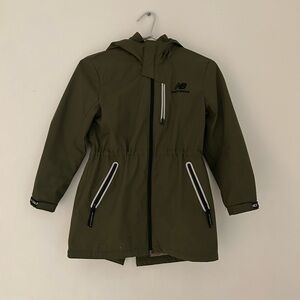 New Balance Kids Olive Hooded Raincoat